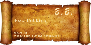 Boza Bettina névjegykártya